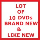 LOT OF 10 ACTION ADVENTURE DRAMA DVD MOVIES, PLUS FREE GIFT