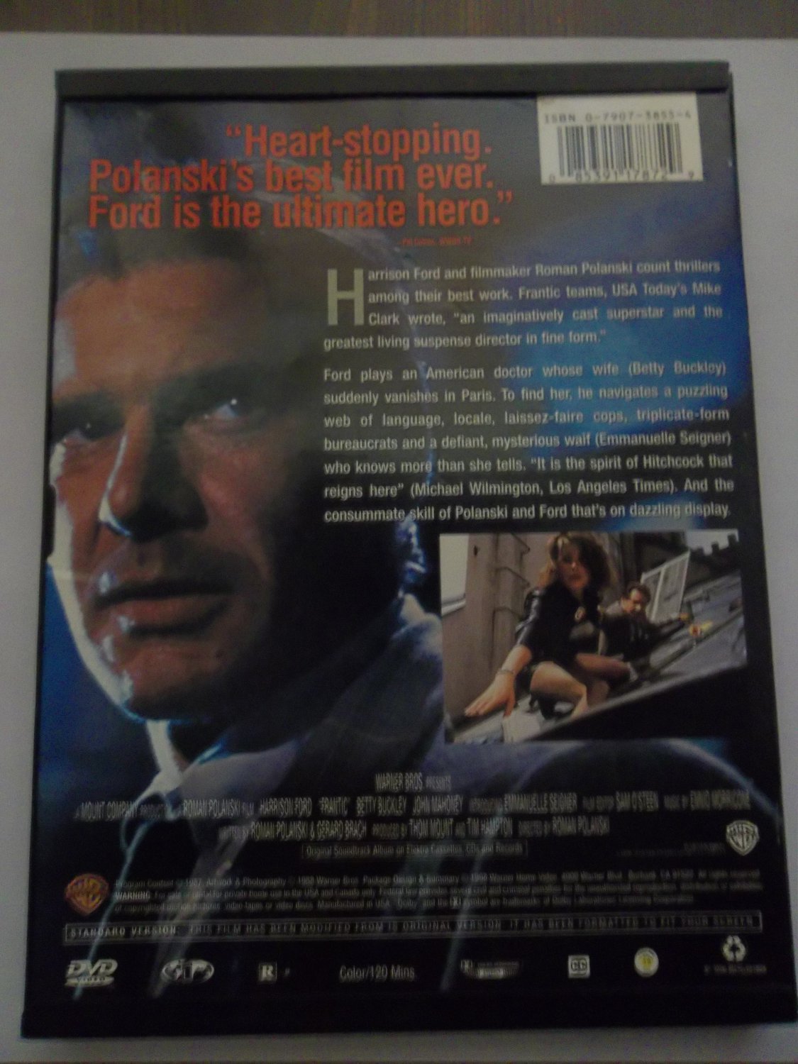 FRANTIC (FREE DVD & FAST SHIPPING) HARRISON FORD (THRILLER/ACTION ...