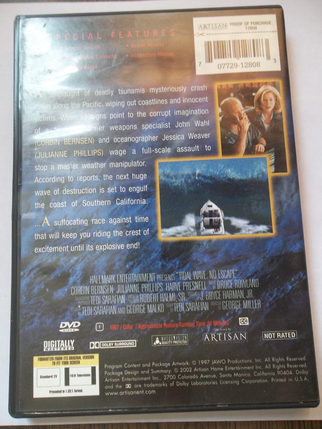 TIDAL WAVE NO ESCAPE (FREE DVD) CORBIN BERNSEN (THRILLER/SUSPENSE ...