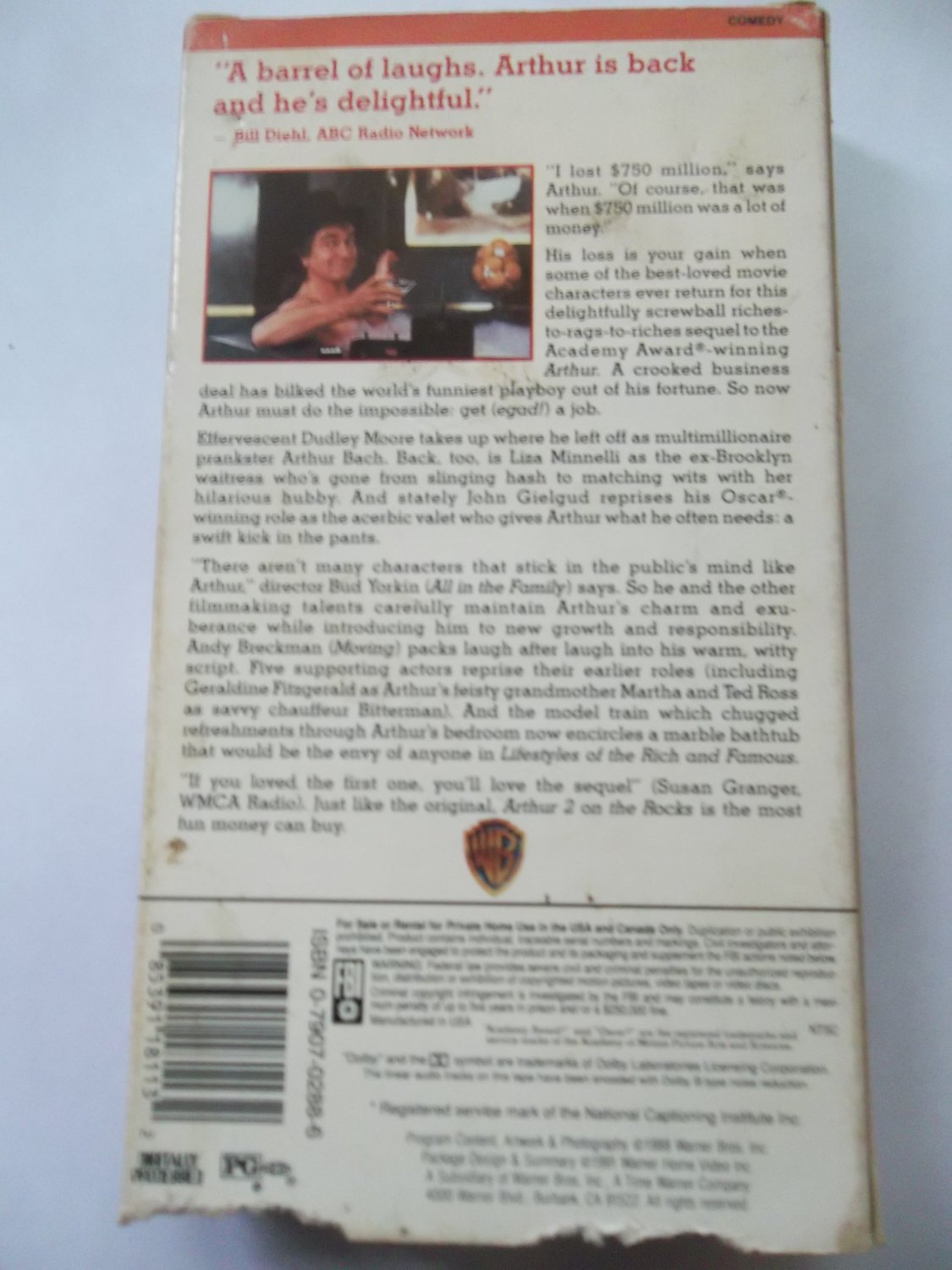 ARTHUR 2 ON THE ROCKS (VHS, FAST SHIPPING!) DUDLEY MOORE (ROMANTIC ...