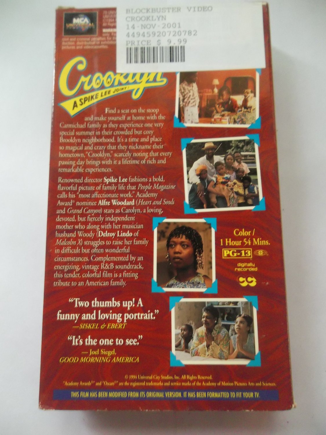 CROOKLYN (VHS, FAST SHIPPING!) ALFRE WOODARD (DRAMA/THRILLER), PLUS ...