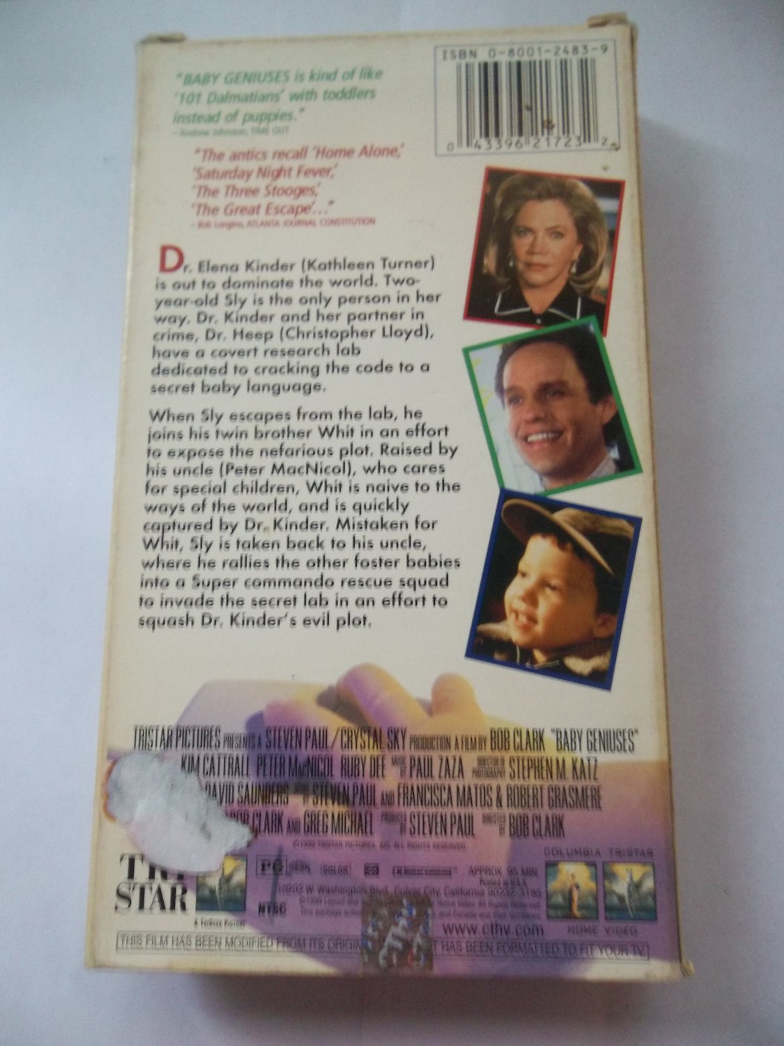 BABY GENIUSES (VHS) KATHLEEN TURNER, CHRISTOPHER LLOYD (FAMILY/COMEDY ...