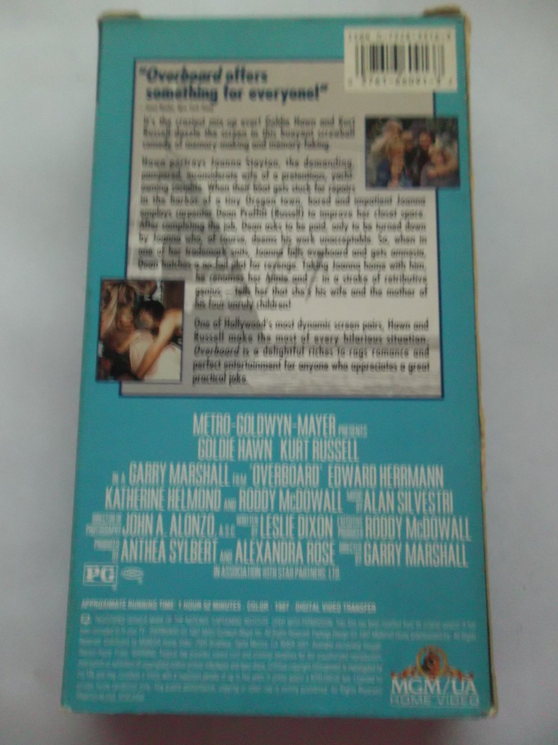 Overboard (vhs) Goldie Hawn, Kurt Russell (comedy Romance Thriller 