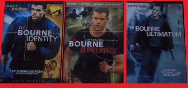 THE BOURNE TRILOGY, 3 DISC SET (NEXT DAY SHIPPING) MATT DAMON, PLUS FREE GIFT