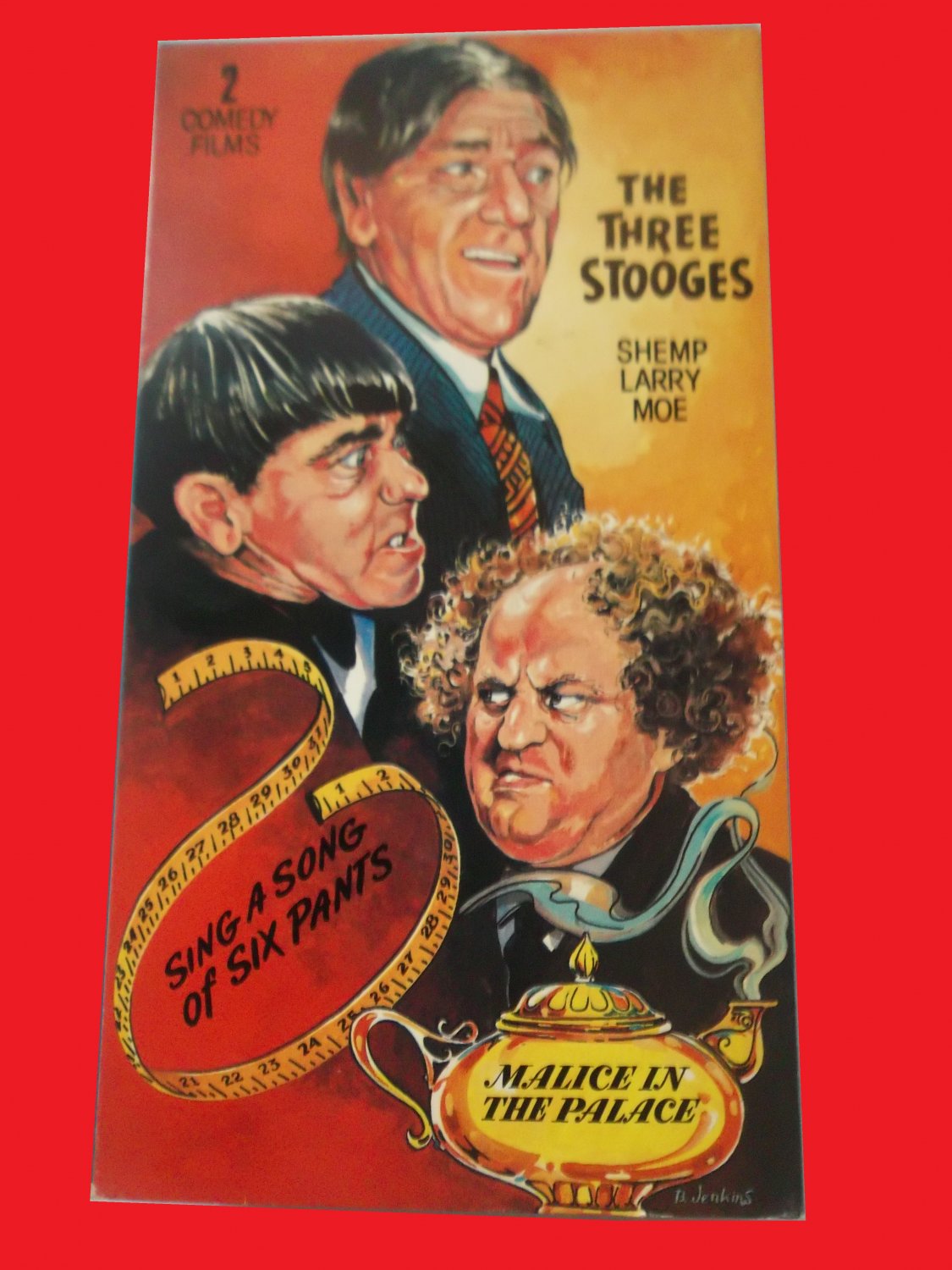 The Three Stooges 2 Movies In One Tape Vhs Shemp Larry Moe Comedy Plus Free T