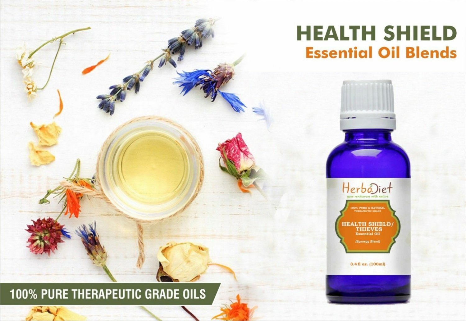 30 ml Health Shield Thieves compare Essential Oil Blend Pure Therapeutic Grade Oils