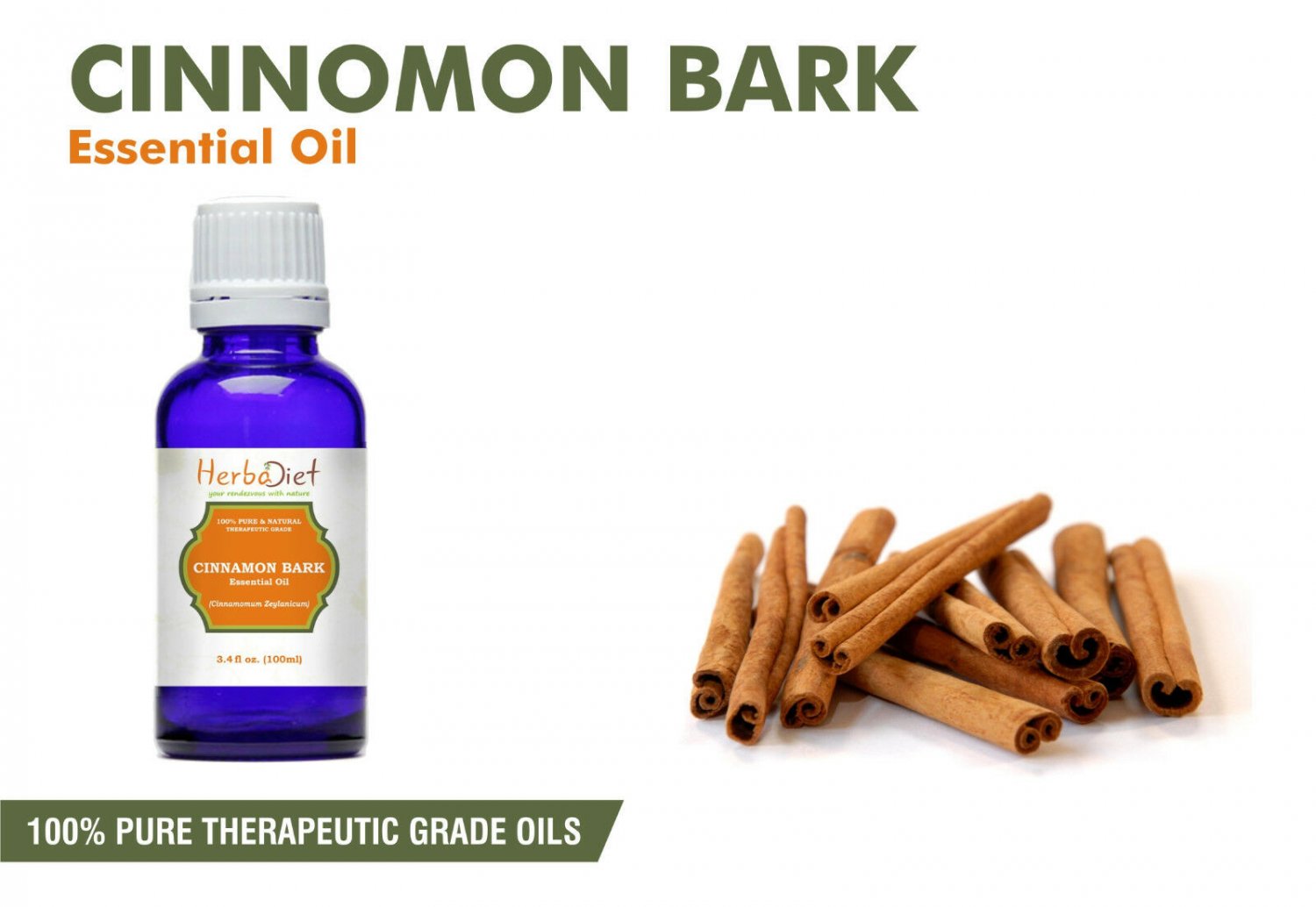 30 ml Cinnamon Bark Essential Oil 100% Pure Natural Therapeutic Grade Oils- New/Sealed