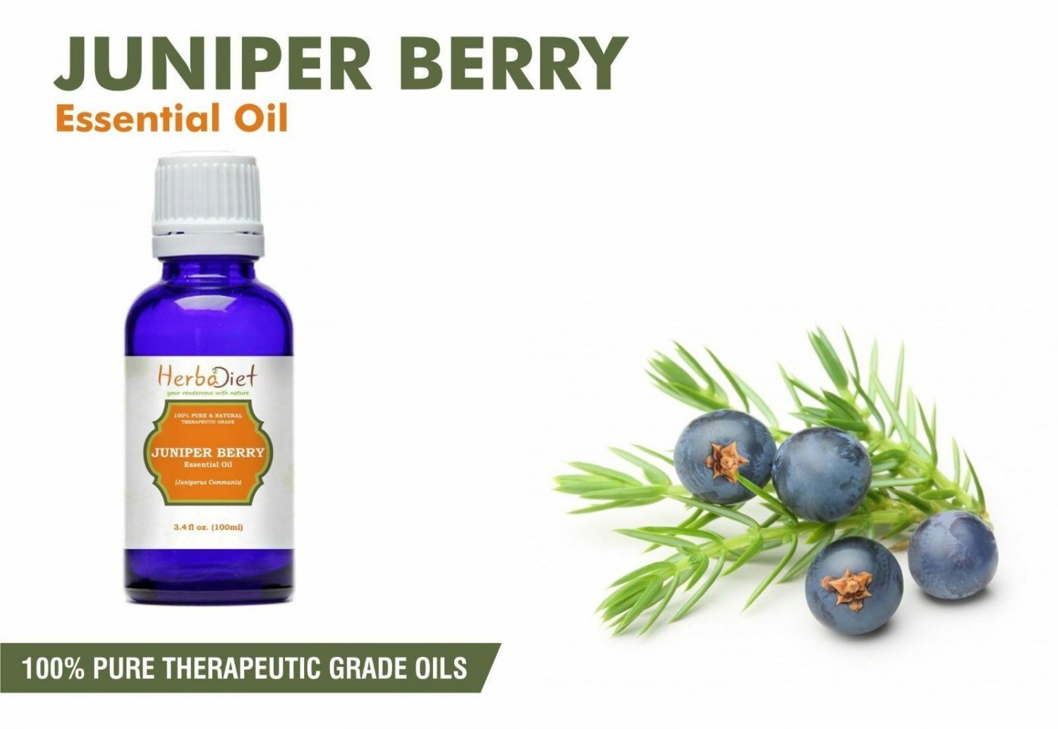 30 ml Natural Juniper Berry Essential Oil 100% Pure UNCUT Pure Therapeutic Grade Oils