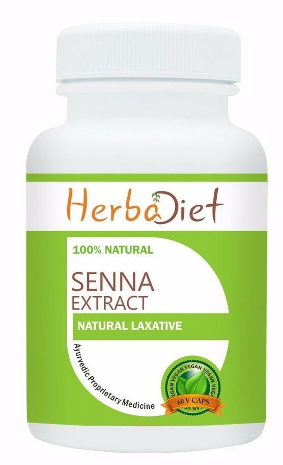 30 capsules Senna Leaf 20% Herbal Laxative Colon Detox Sennosides Extract 500mg Capsules