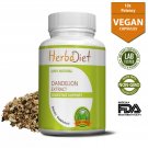 30 capsules Dandelion Root Extract 10:1 500mg Veg Capsules Liver Kidney Gallbladder Support