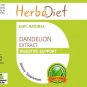 30 capsules Dandelion Root Extract 10:1 500mg Veg Capsules Liver Kidney Gallbladder Support