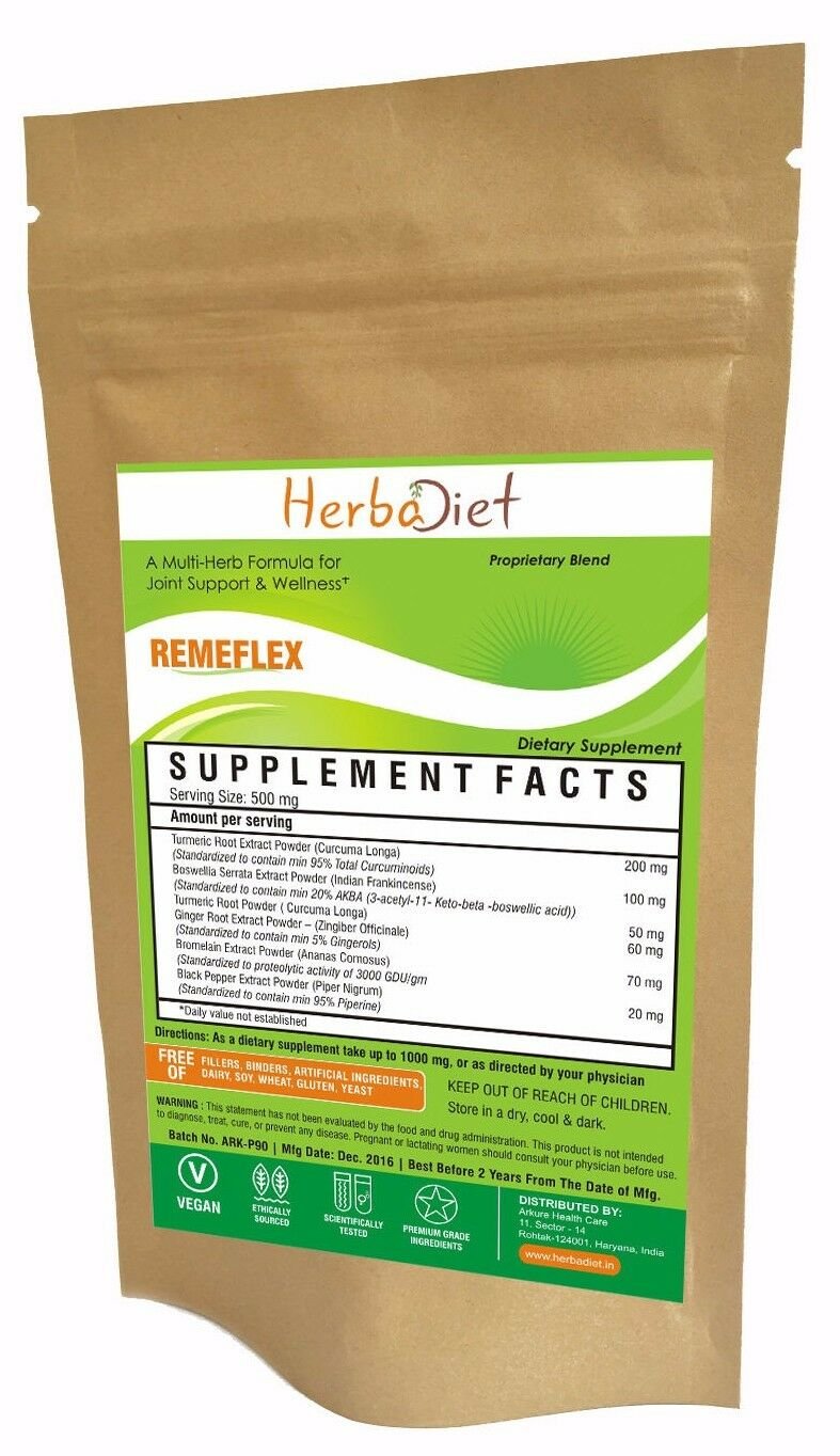 20 gm  Joint Support Supplement w/- Curcumin, Boswellia & Piperine Anti-Inflammatory