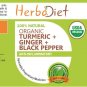 30 CAPSULES Organic Turmeric Ginger & Black Pepper Blend Capsules Joint Health Supplement