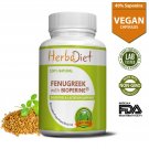30 CAPSULES Fenugreek Extract + Bioperine Piperine 95% Veg Capsules for libido Testosterone