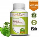 30 CAPSULES Bacopa with Gotu Kola Extract Capsules Brain Health Supplement Memory Focus Mood