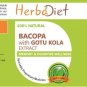 30 CAPSULES Bacopa with Gotu Kola Extract Capsules Brain Health Supplement Memory Focus Mood