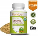 30 CAPSULES Organic Fenugreek Seed Powder Vegetarian Capsules Methi For Blood Sugar Control