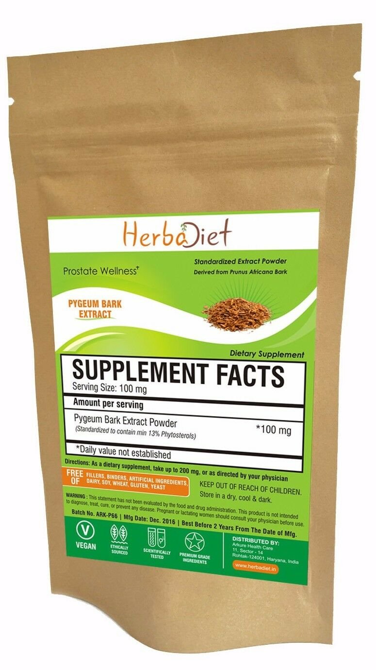 20 gm Pygeum Bark 13% Phytosterols Extract Powder Support Healthy Prostate Function