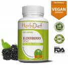 Elderberry Extract 10:1 Vegetarian 500mg Herbal Capsules Immune Defence Suppport