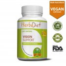 60 Capsules Vision Support Supplement Complex for EYE Health with Lutein Bilberry Lycopene