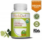 Organic Spirulina Chlorella Cracked Cell Extract 500mg Capsules Green Superfood