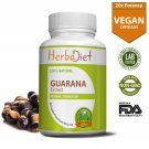 60 Guarana Extract Veg 500mg Capsules Natural Energy Booster Stimulant Weigh loss
