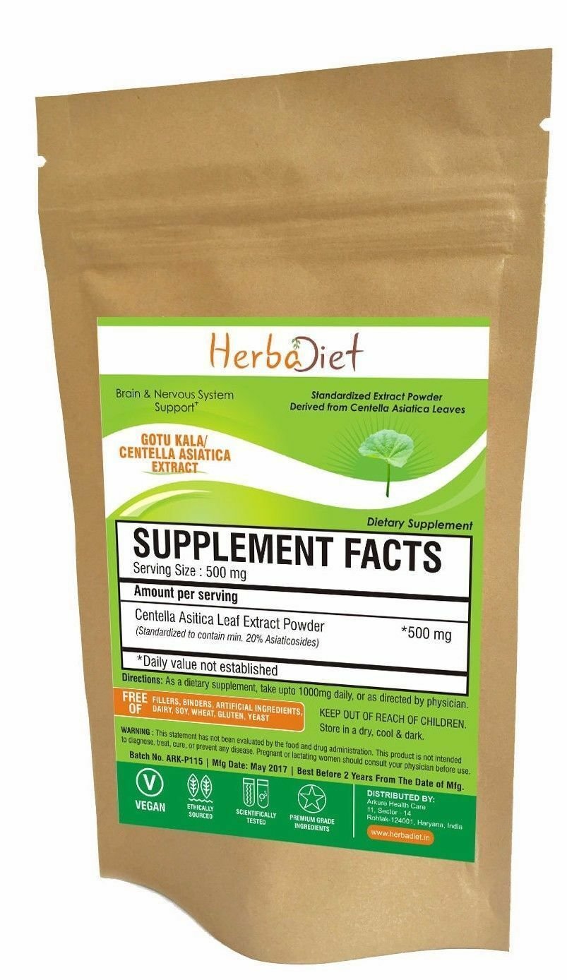 20 gm Centella Asiatica Gotu Kola Extract Powder 20% Memory Brain Focus Supplement