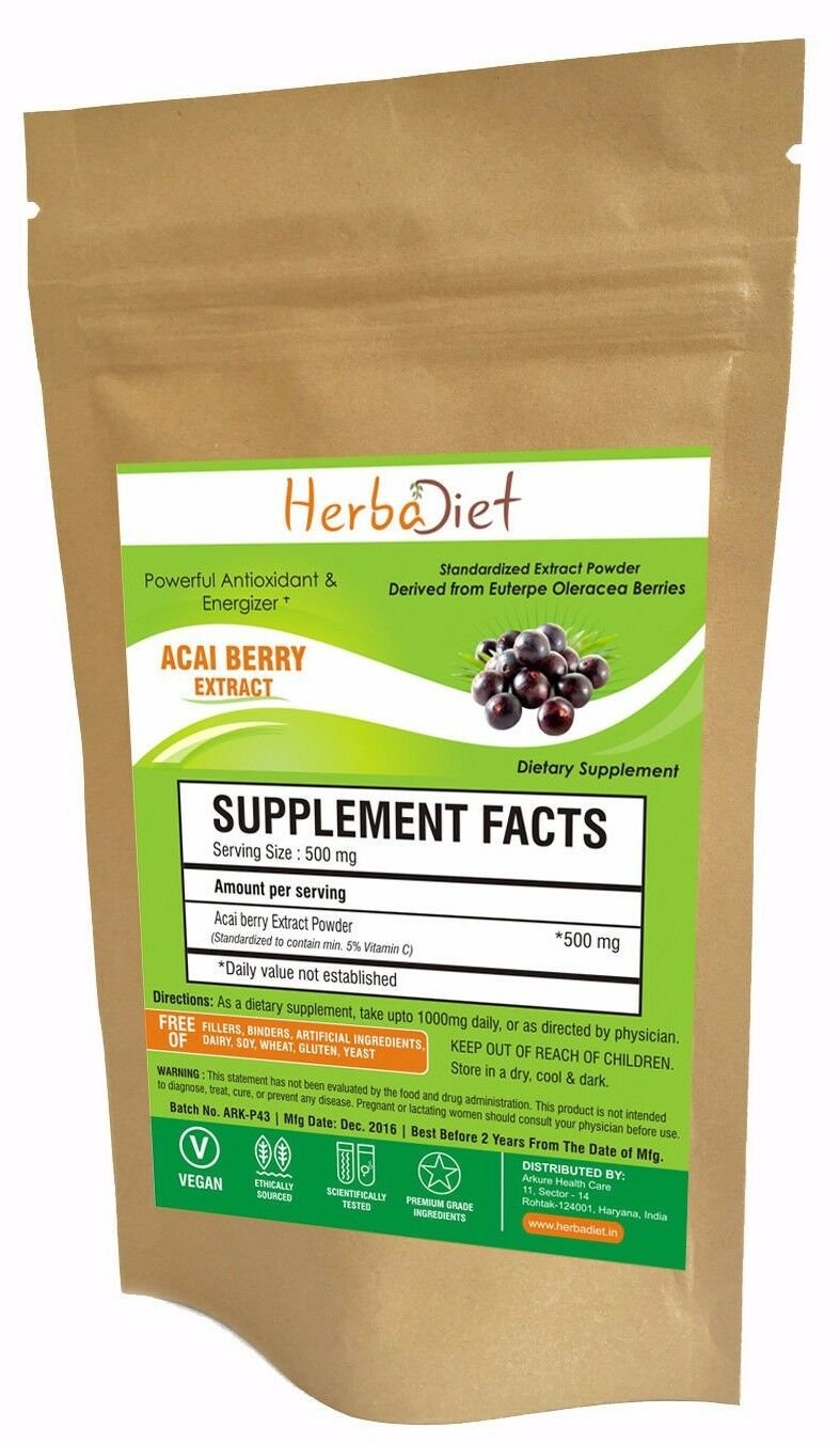 Acai Berry Extract Powder 10:1 High Quality Antioxidant For Good Health & Energy