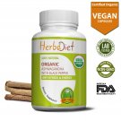 180 Capsules Organic Ashwagandha Root Withania Somnifera w/- Black Pepper Powder