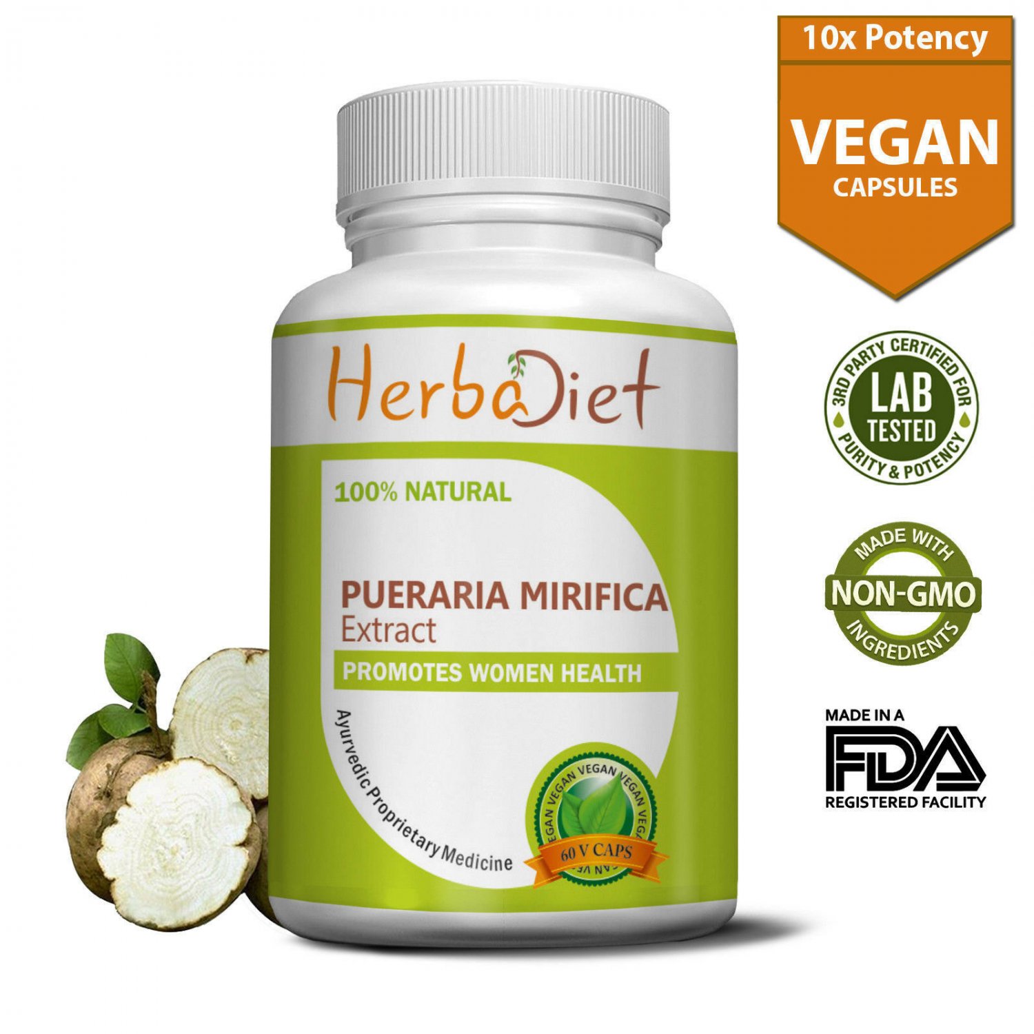 30 capsules Pueraria Mirifica Extract Capsules PURE Natural Breast Enlargement Bust Firming