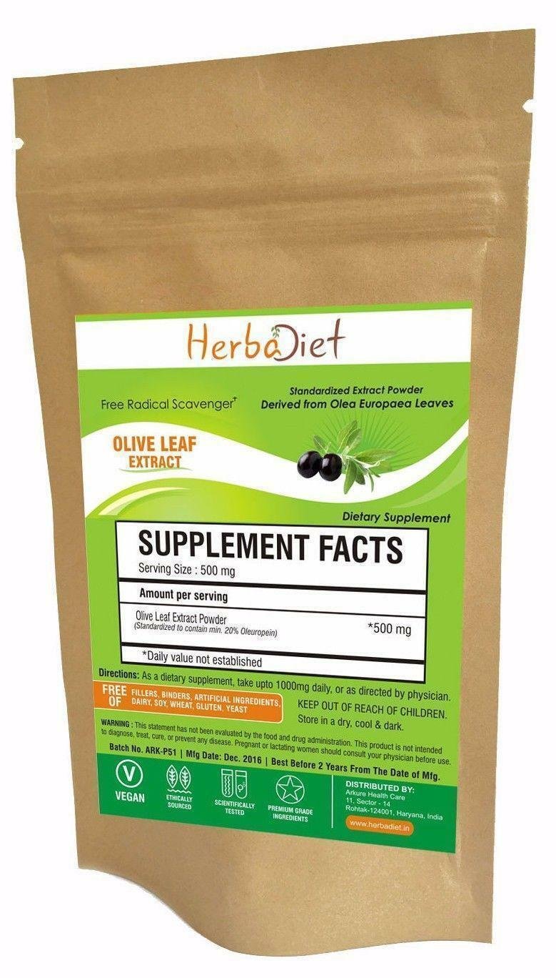 20 gm /   PURE Olive Leaf Extract Powder 20% Oleuropein Anti-oxidant Improve Immune System