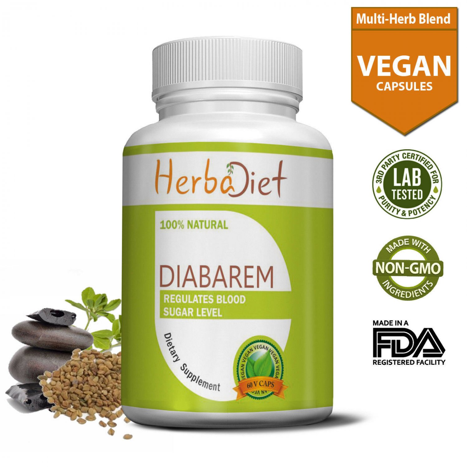 Healthy Blood Sugar Level Support Caps Herbal Supplement Gymnema- 2 Month Supply