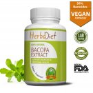 30 CAPSULES Bacopa Monnieri Extract Brahmi Capsules 50% Bacosides Improve Memory Brain Tonic