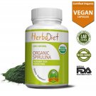Organic Spirulina 500mg Tablets Blue-Green Algae 360 count Detox Cold Pressed