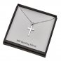 Sterling Silver Cross Necklace, 1" x .5", on 18" Sterling Silver Chain