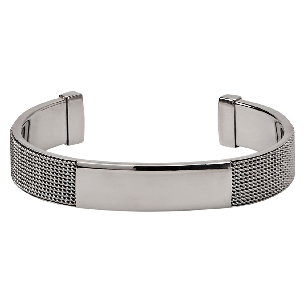 Meshlike Cuff Bracelet, Stainless Steel .5"
