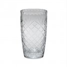 Optic Crystal Vase With Medallion Ll Pattern, 8.5"