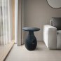 14 Inch Side End Table, Artisan Handcrafted Mango Wood, Embossed Teardrop Shaped Base - UPT-299121