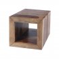 16 Inch Cube Shape Rosewood Side Table With Cutout Bottom, Brown - UPT&acirc;��30350