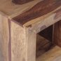 16 Inch Cube Shape Rosewood Side Table With Cutout Bottom, Brown - UPT&acirc;��30350
