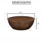 Arthur Coffee Table | 35.5" Round Top | Drum Shaped Sandblasted Walnut Brown Mango Wood