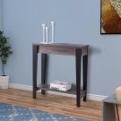 Wooden Console Table With Bottom Shelf, Black And Gray