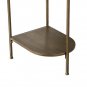 57 Inch Console Table, Oval, Steel Frame, Modern, Bronze Finish