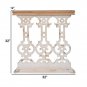 32 Inch Console Table, Fir Wood, Traditional, Scrollwork, Antique White