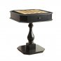 31 Inch Chess Game Table With Clipped Corners, Brown