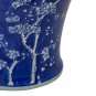 18 Inch Porcelain Ginger Jar, Finial Lid and Round Curved, Blue Flowers - BM285950