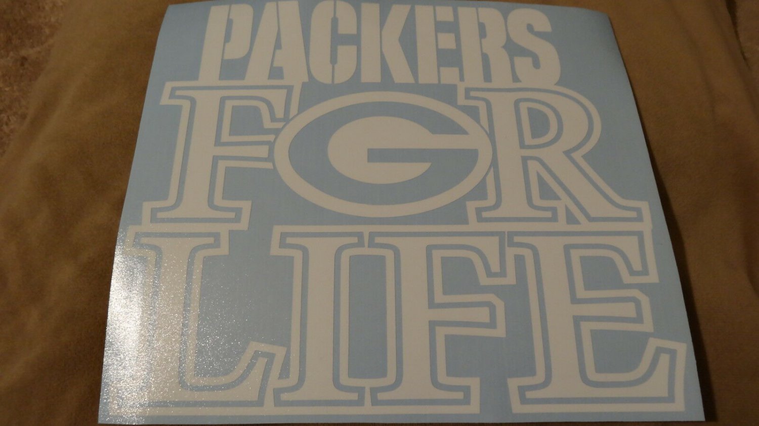 Green Bay Packers For Life Car Decal