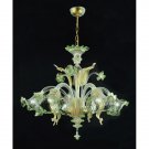 Ca'Venier 5 lights Crystal gold green