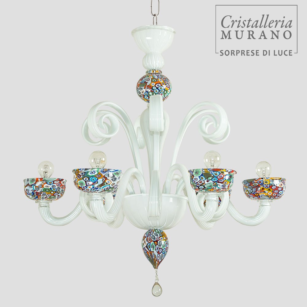 Colored Murrine 6 lights