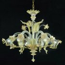 Murano chandelier Ca'Venier ceilling 5 arms crystal gold